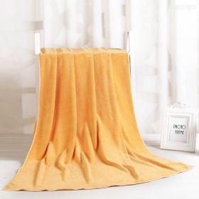 Large Cotton Absorbent Quick Drying Lint Resistant Towel (Option: Orange extra thick-120x200cm)