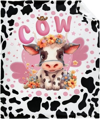 Men's And Women's Flannel Cow Air Conditioning Blanket