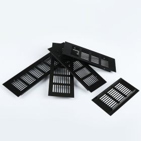 Aluminum Breathable Mesh Black Rectangular Vent Vent (Option: Black 50X 250mm)