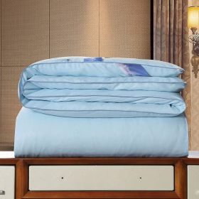 Silk Thickened Winter Cotton Padded Quilt Household (Option: Sky Blue-150cmx200cm3kg)