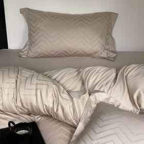 Long-staple Cotton Bed Four-piece Set (Option: Fitted Sheet Idealism-Large180cm Bed 220x240)